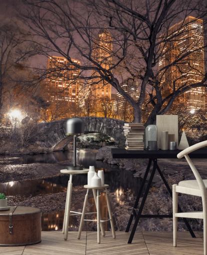 Central Park Stone Bridge Wallpaper