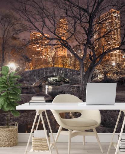 Central Park Stone Bridge Wallpaper