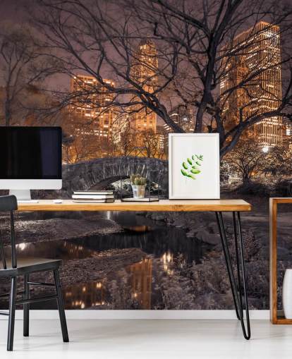 Central Park Stone Bridge Wallpaper