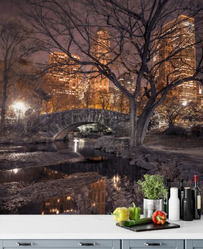 Central Park Stone Bridge Wallpaper