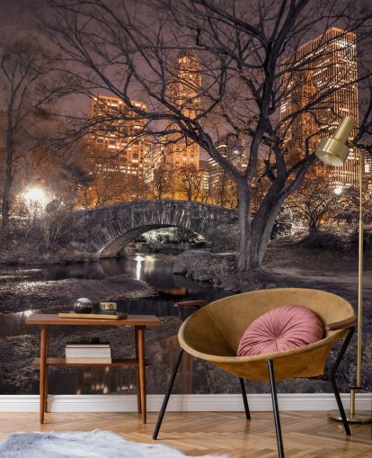 Central Park Steinbrücke Tapete Central Park Steinbrücke Tapete