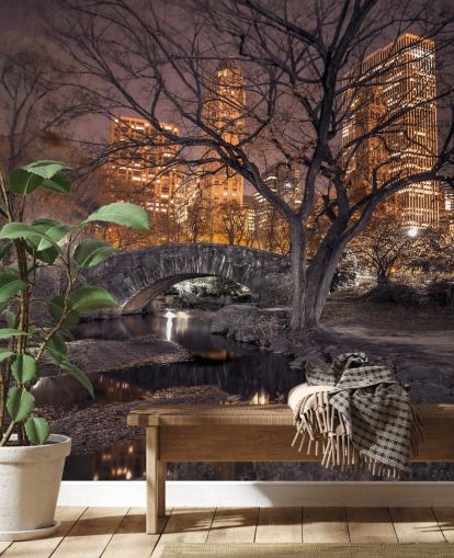 Central Park Stone Bridge Wallpaper