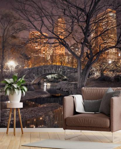 Central Park Stone Bridge Wallpaper