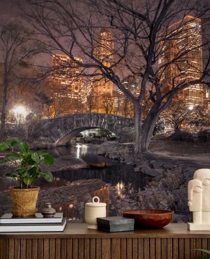 Central Park Stone Bridge Wallpaper