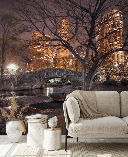 Carta da parati Central Park Stone Bridge