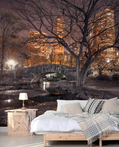 Central Park Stone Bridge Bakgrunn