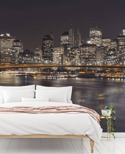 Mural de pared atmosférica puente de Brooklyn Mural de pared atmosférica puente de Brooklyn