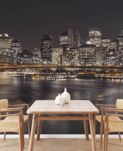 Mural de pared atmosférica puente de Brooklyn