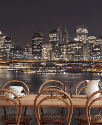 Brooklyn Bridge Atmospheric Wall Mural Brooklyn Bridge Atmospheric Wall Mural