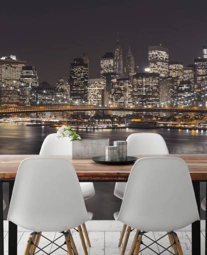 Brooklyn Bridge atmosferische muurschildering