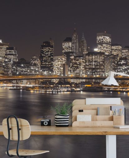 Brooklyn Bridge Atmospheric Wall Mural