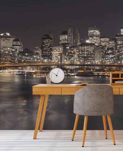 Brooklyn Bridge Atmospheric Wall Mural Brooklyn Bridge Atmospheric Wall Mural