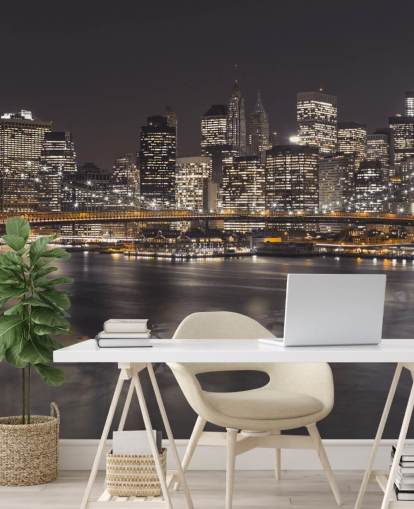 Mural de pared atmosférica puente de Brooklyn