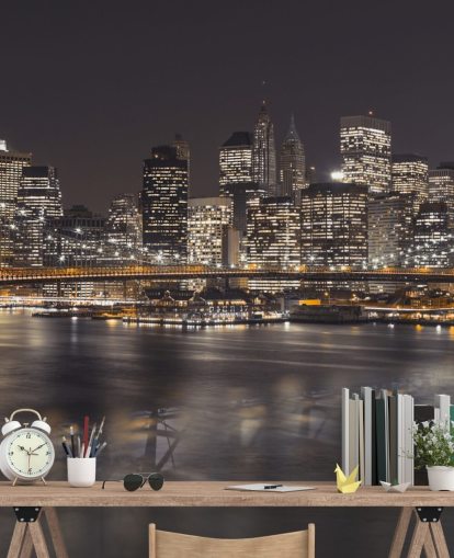 Brooklyn Bridge Atmospheric Wall Mural