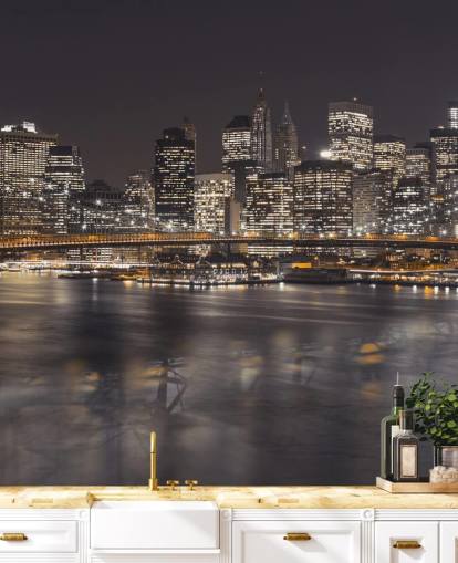 Brooklyn Bridge Atmosfärisk väggmålning