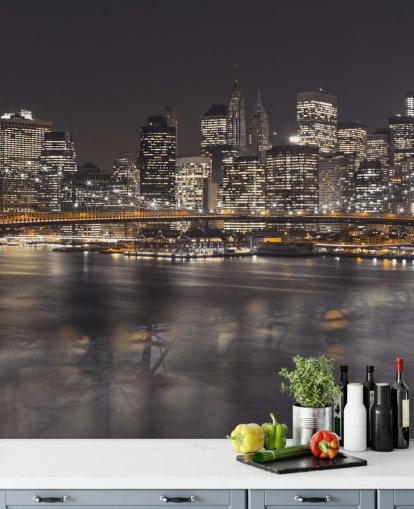 Brooklyn Bridge Atmospheric Wall Mural