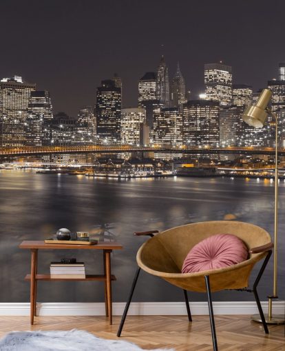 Brooklyn Bridge Atmospheric Wall Mural Brooklyn Bridge Atmospheric Wall Mural