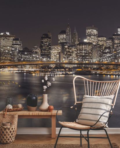 Brooklyn Bridge Atmosfærisk vægmaleri