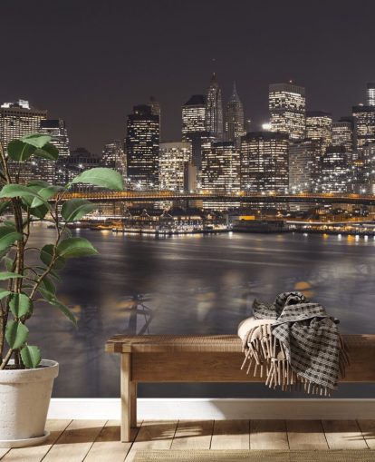 Brooklyn Bridge Atmospheric Wall Mural Brooklyn Bridge Atmospheric Wall Mural