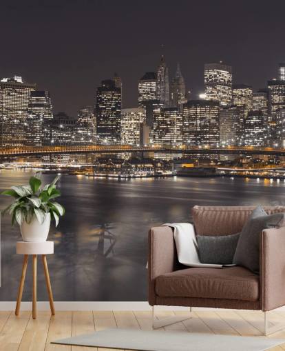 Brooklyn Bridge atmosferische muurschildering