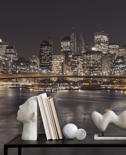 Brooklyn Bridge atmosferische muurschildering Brooklyn Bridge atmosferische muurschildering