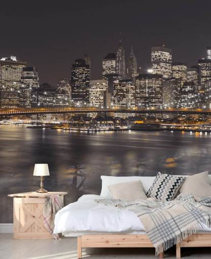 Decorazione murale atmosferica con ponte di Brooklyn