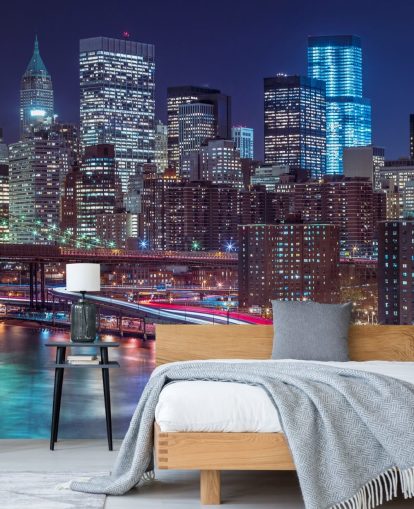 Luces de tira en las calles de Manhattan Fondo de pantalla Luces de tira en las calles de Manhattan Fondo de pantalla