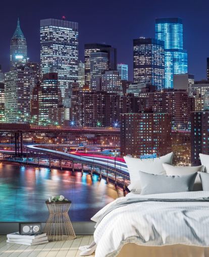 Strip lys på gatene i Manhattan Bakgrunn