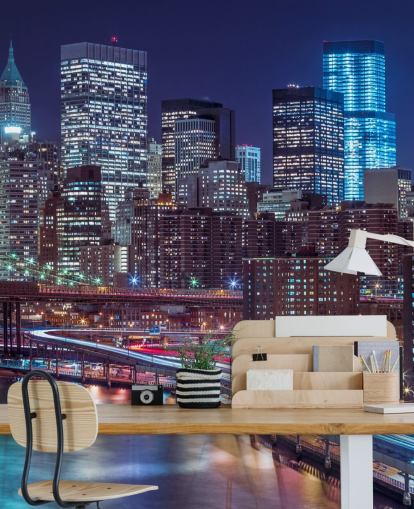 Strip valot kaduilla Manhattan Taustakuva