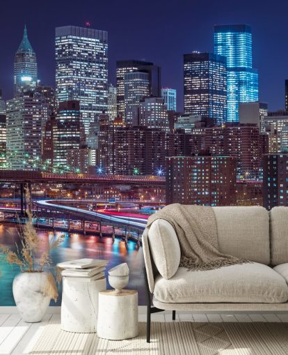 Strip valot kaduilla Manhattan Taustakuva