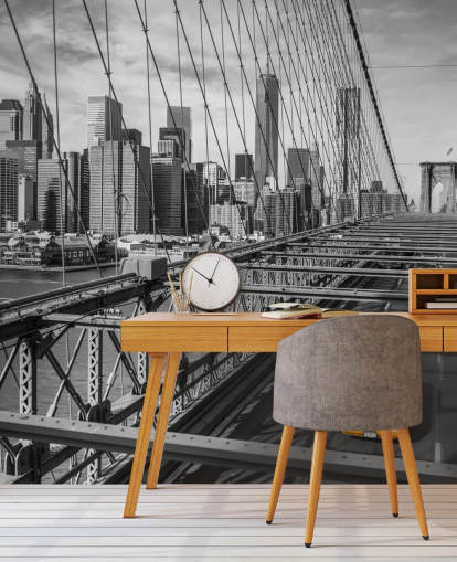 Tageslicht auf Brooklyn Bridge Farbspritzer Tapete