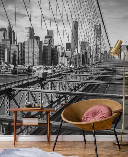 Daglicht op Brooklyn Bridge Colour Splash Wallpaper