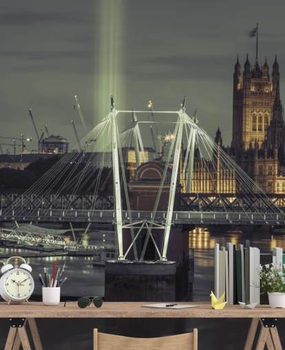 Ljusa ljus på London Eye Wallpaper Ljusa ljus på London Eye Wallpaper