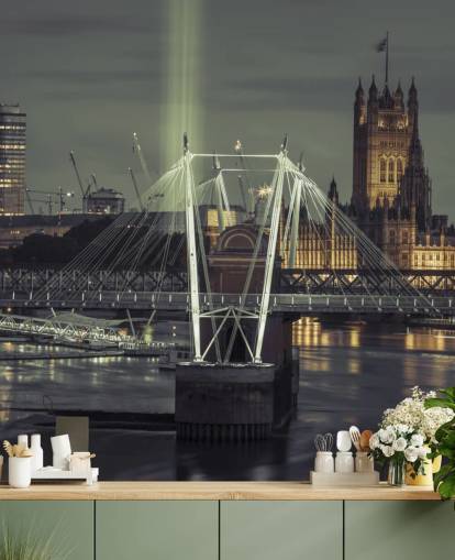 Carta da parati con luci brillanti al London Eye