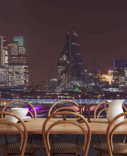 Panoramablick auf die Skyline von London Wallpaper Panoramablick auf die Skyline von London Wallpaper