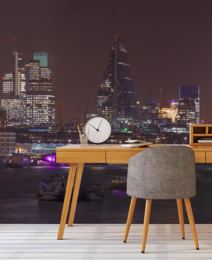 Panoramablick auf die Skyline von London Wallpaper