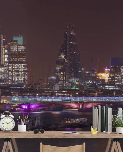 Panoramic view of London Skyline Wallpaper
