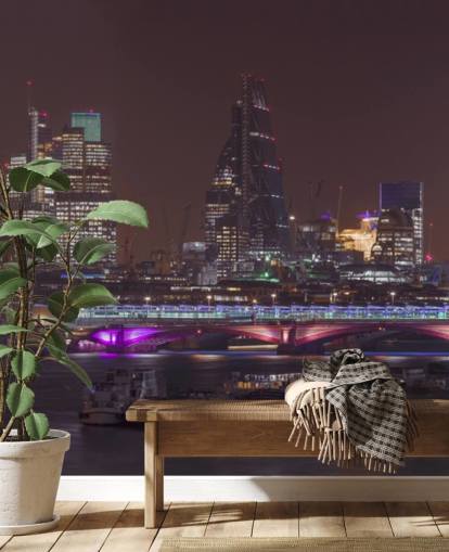 Panoramisch uitzicht op London Skyline Wallpaper Panoramisch uitzicht op London Skyline Wallpaper