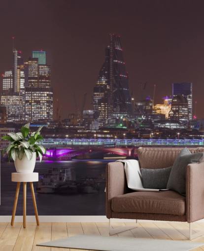 Panoramablick auf die Skyline von London Wallpaper