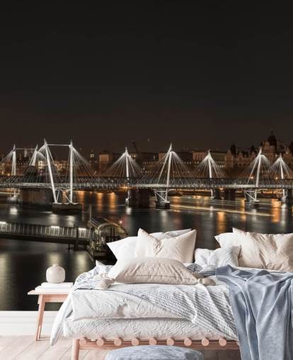Night Lights over London Wall Mural Night Lights over London Wall Mural