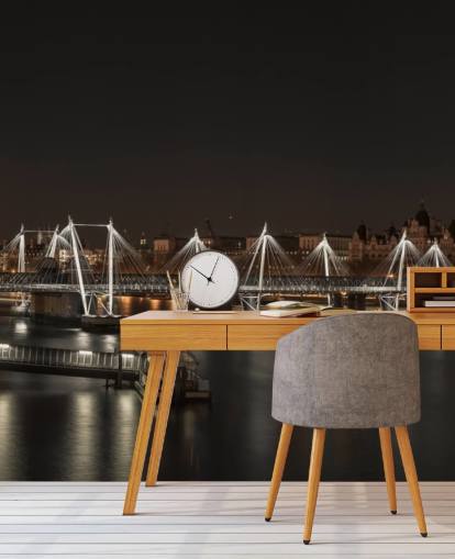 Decorazione murale con luci notturne su Londra