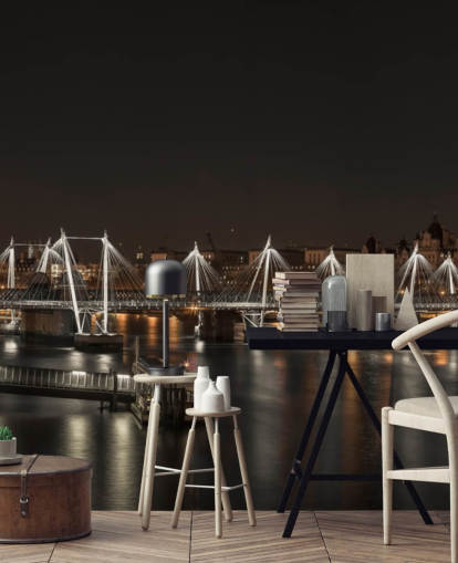 Nachtlichter über London Fototapete