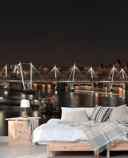 Night Lights over London Wall Mural