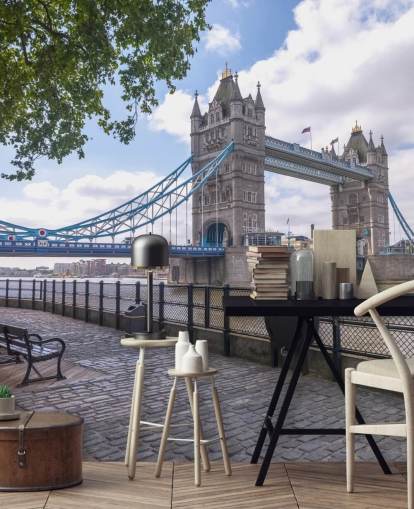 Tower Bridge fra Thames Promenade Veggmaleri