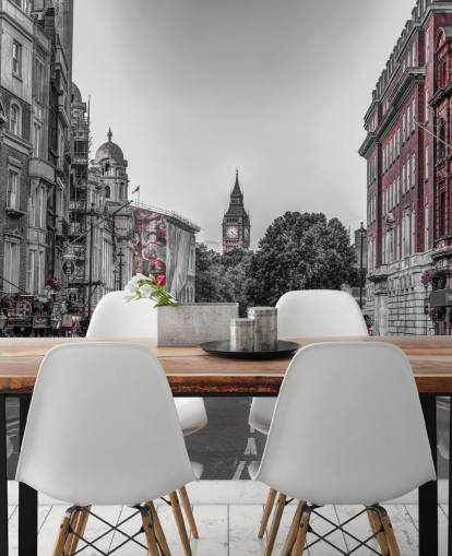 Ruas de Londres Color Splash Wall Mural