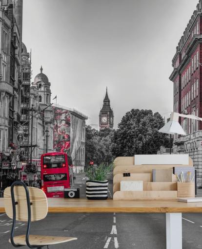 Ruas de Londres Color Splash Wall Mural