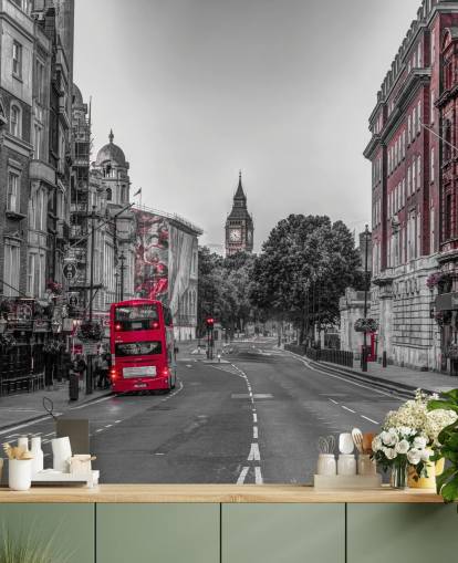 Streets of London Colour Splash Wall Mural