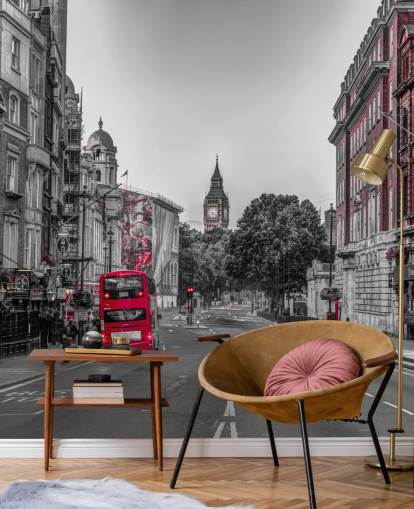 Ruas de Londres Color Splash Wall Mural