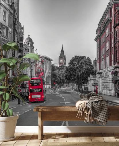 Decorazione murale con spruzzi di colore delle strade di Londra