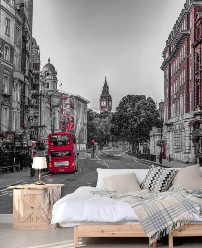 Streets of London Color Splash veggmaleri Streets of London Color Splash veggmaleri